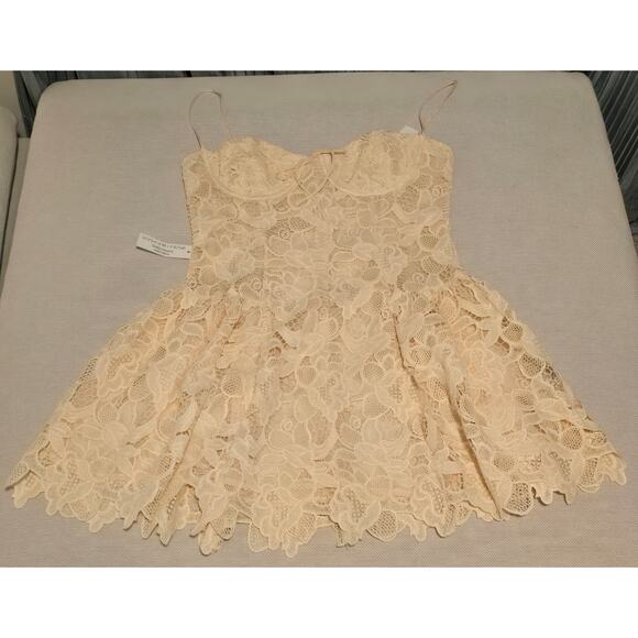 For Love & Lemons Sleeveless Coco Lace Corset Mini Dress Size L NWT - Picture 2 of 14